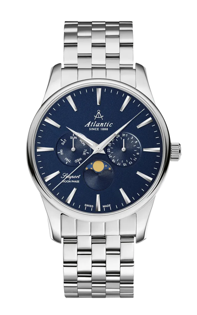 atlantic-watch-seaport-moonphase-blue-steel-automatikuhr image 1