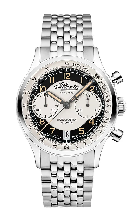 atlantic-watch-worldmaster-bicompax-dual-color-chronograph-metallarmband image 1