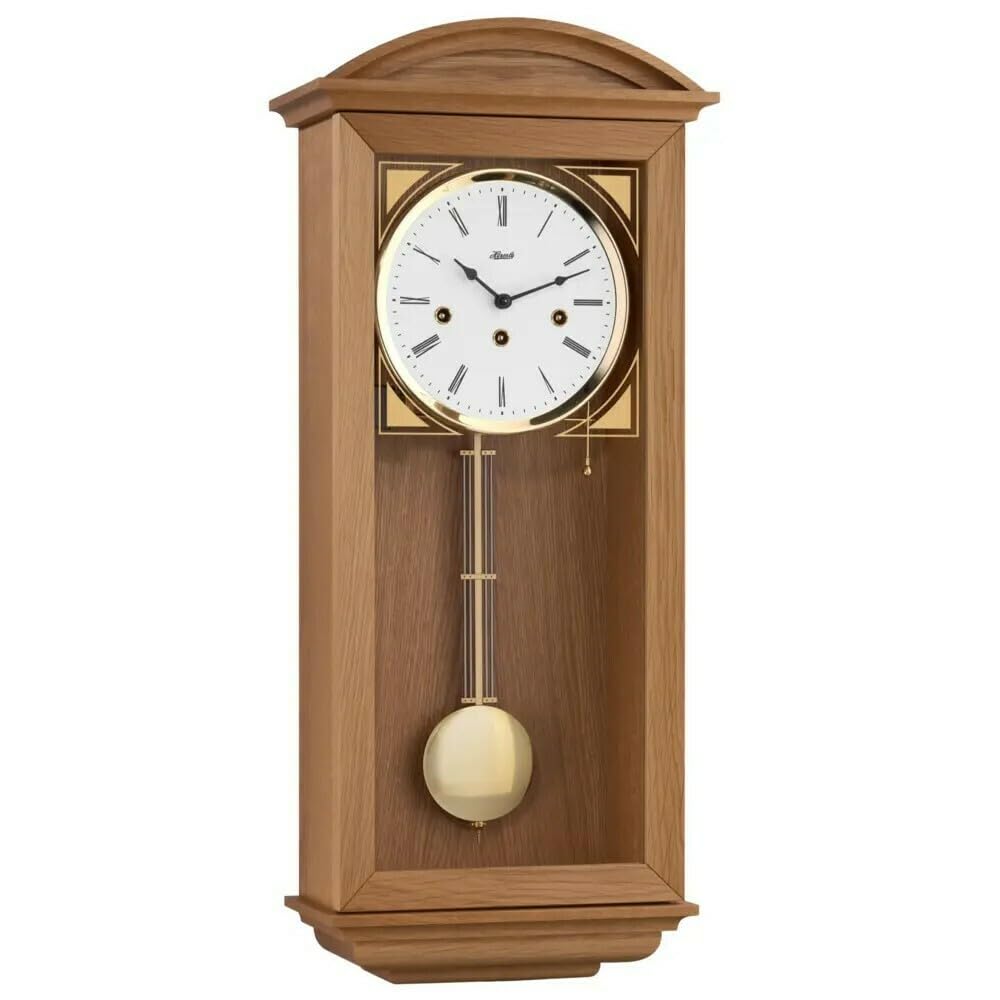 hermle-newport-pendelwanduhr-regulator-eiche-8-tage-westminster-71025-040341 image 1