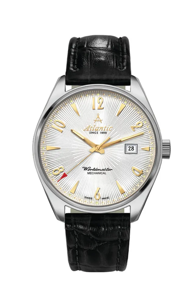 atlantic-watch-worldmaster-art-deco-mechanical-herrenuhr-bicolor-silber image 1