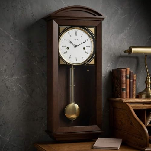 hermle-regulator-pendelwanduhr-newport-nussbaum-14-tage-rundgong-71025-030141 image 6