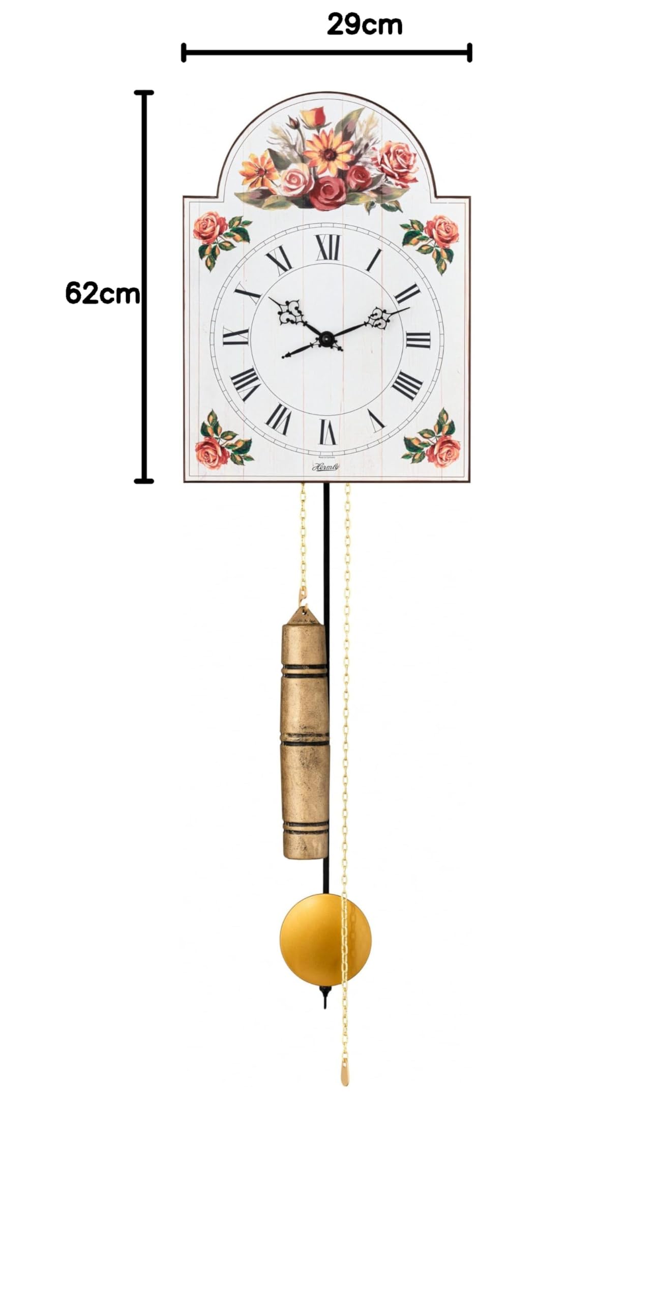 hermle-lackschilduhr-schwarzwald-8-tage-kettenzug-glockenschlag image 4