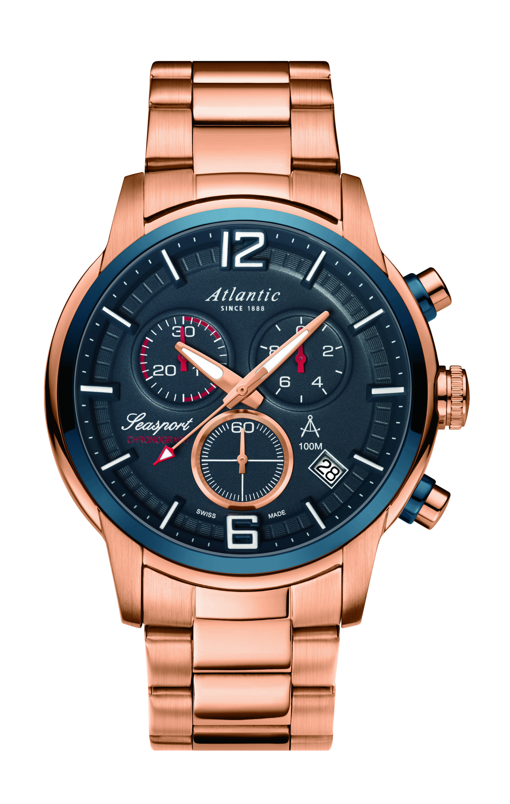atlantic-watch-seasport-chronograph-ros-gold-pvd-stahl image 1