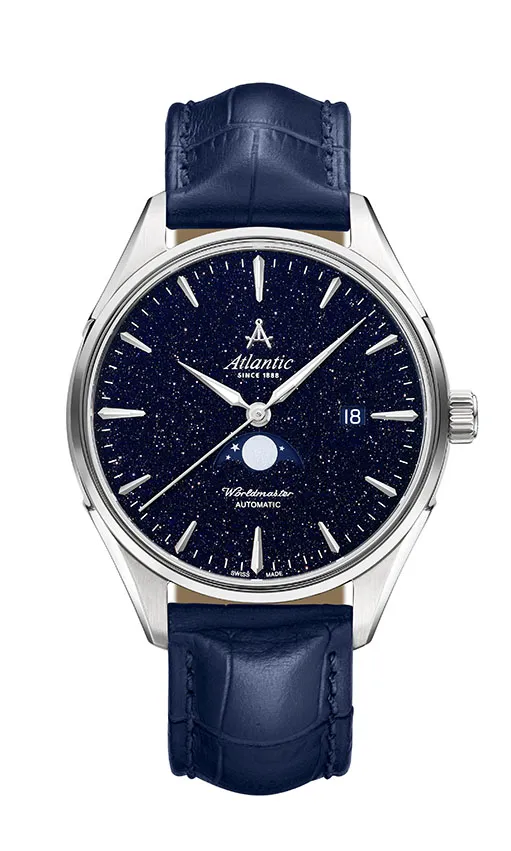 atlantic-watch-worldmaster-nightsky-moonphase-herrenuhr-blaues-aventurin-zifferb image 1