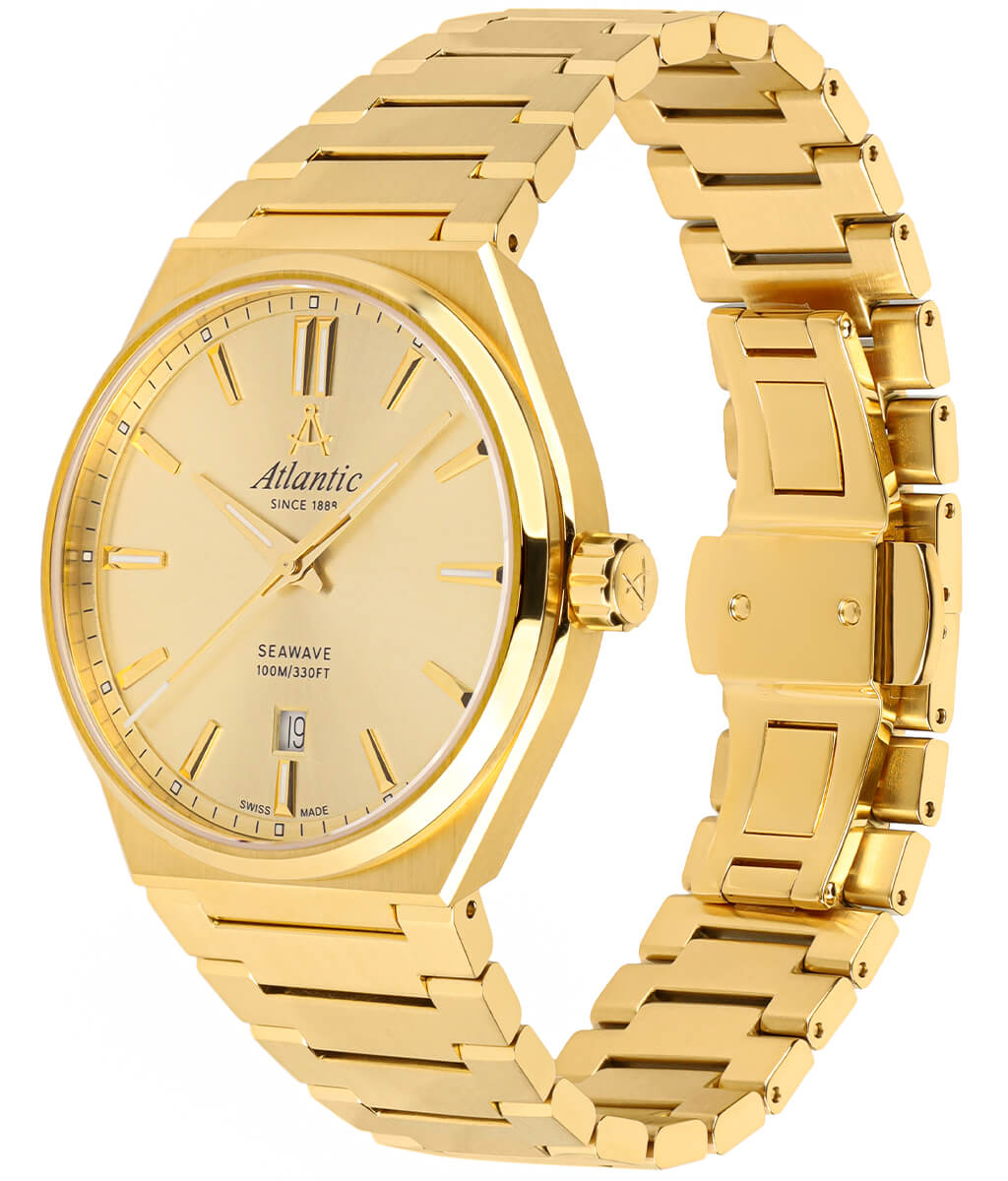 atlantic-watch-seawave-gents-gelbgold-pvd-champagner-herrenuhr-40mm image 2