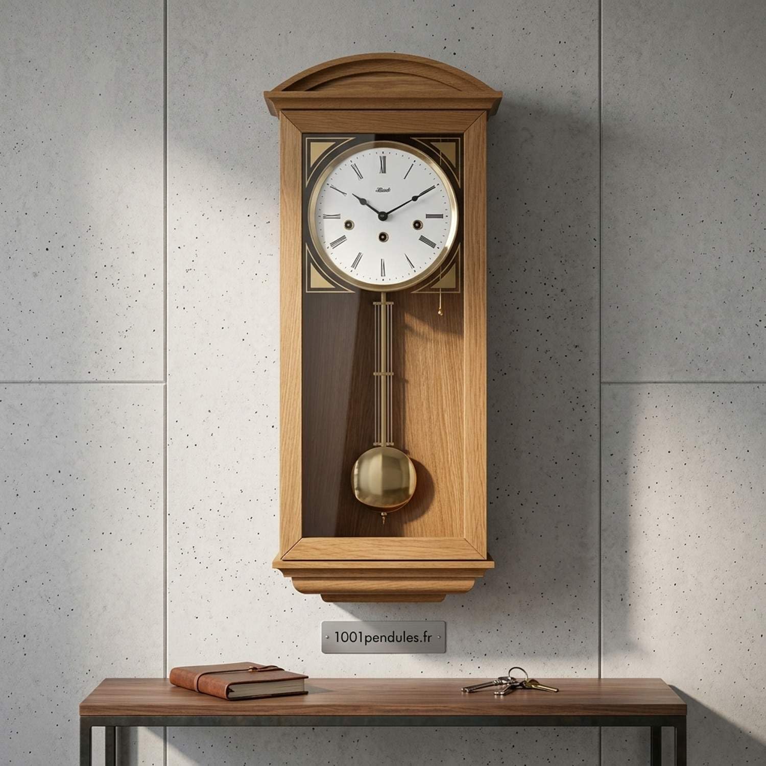 hermle-newport-pendelwanduhr-regulator-eiche-8-tage-westminster-71025-040341 image 3