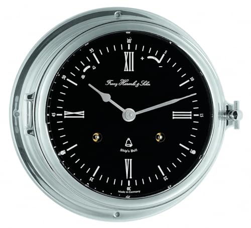 hermle-caspian-schiffsuhr-18-cm-chrom-schwarz-8-tage-glasenschlagwerk image 2