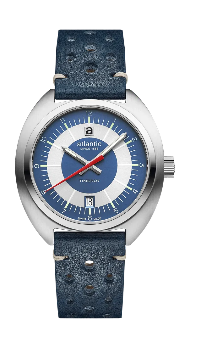 atlantic-watch-timeroy-herrenuhr-blau-leder image 1