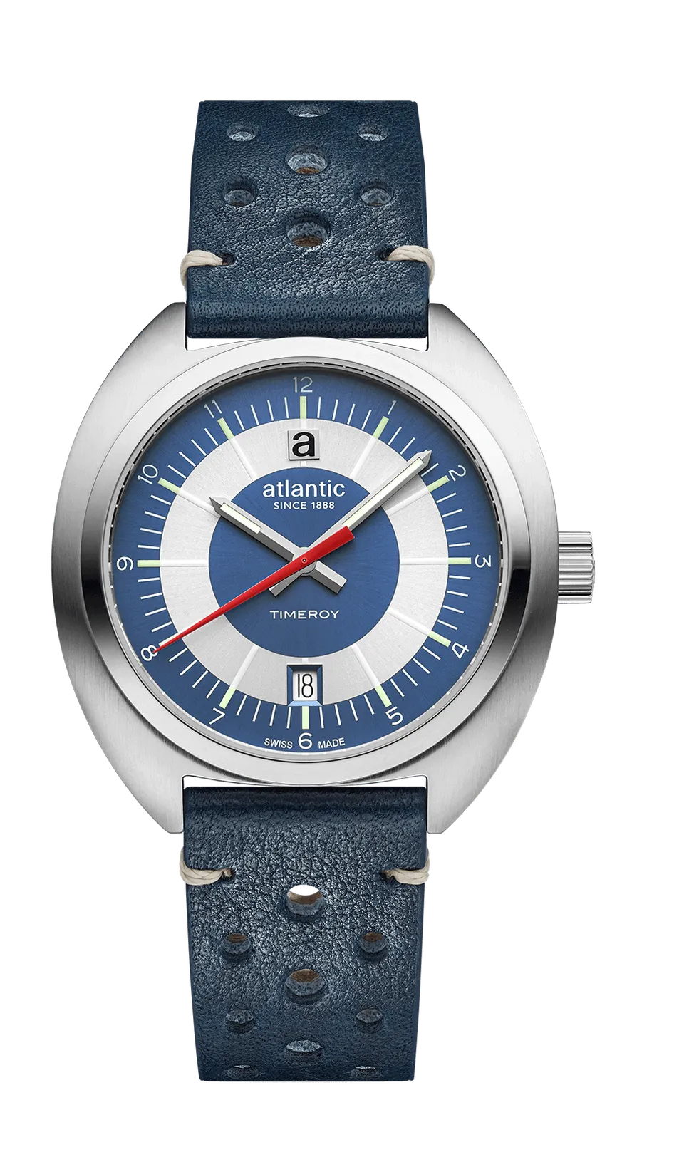 atlantic-watch-timeroy-herrenuhr-blau-leder image 1