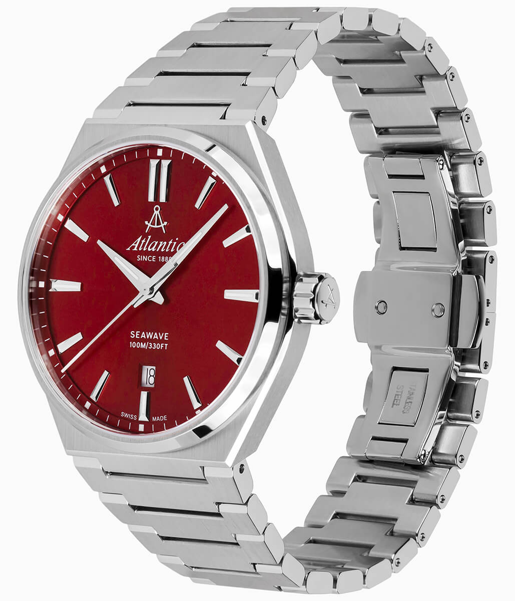 atlantic-watch-seawave-gents-herrenuhr-rot-40mm-swiss-made image 2
