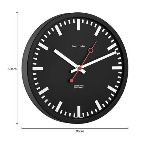 hermle-30471-742100-wanduhr-edelstahl-30-cm-quarz image 4