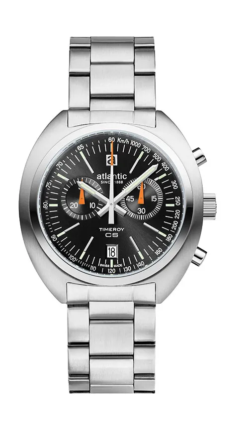 atlantic-watch-timeroy-chrono-ne-chronograph-schwarz-silber-stahl image 1