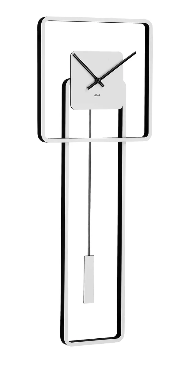 hermle-61022-002200-wanduhr-modern-wei-schwarz-mit-pendel image 1