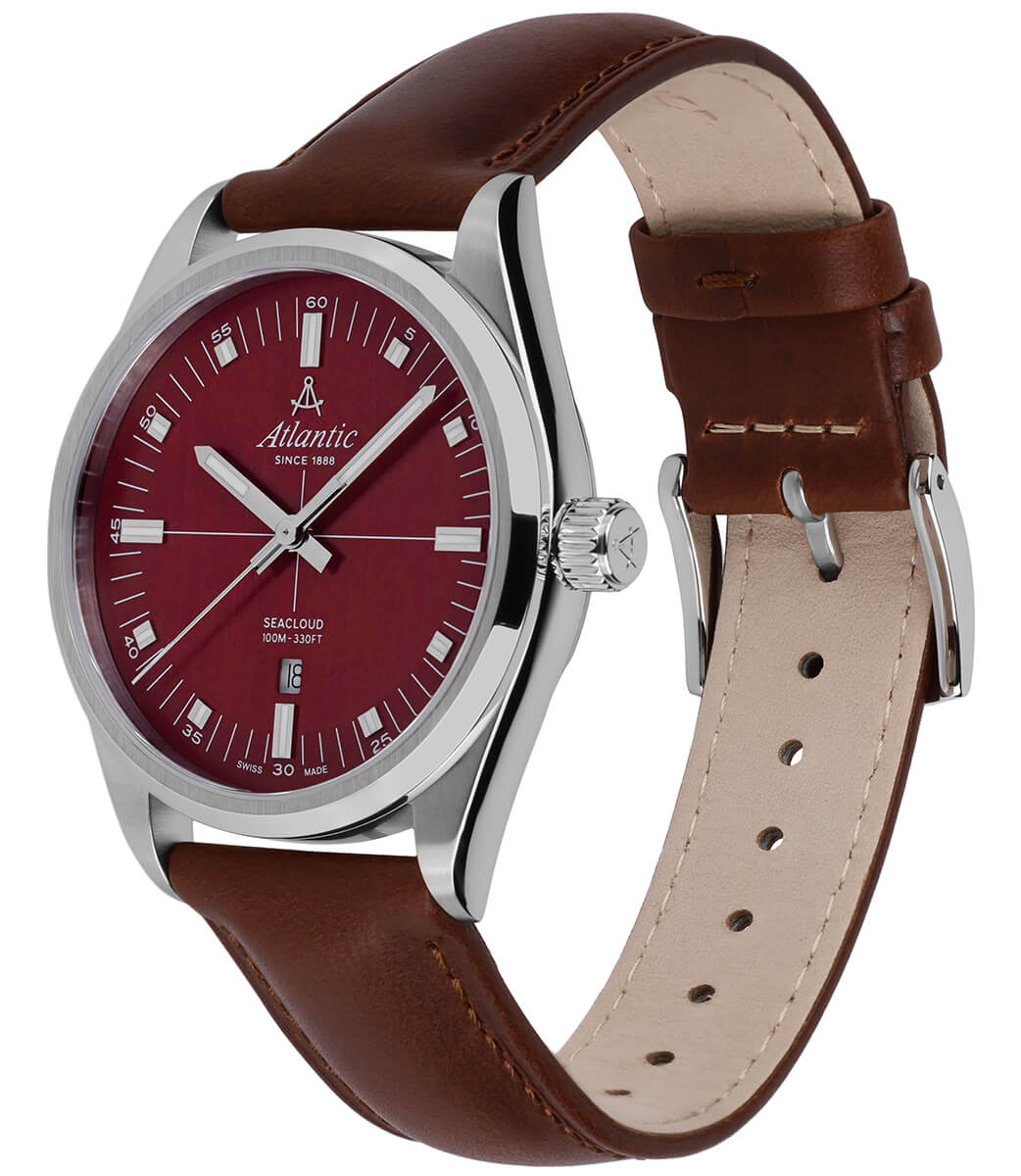 atlantic-watch-seacloud-quarz-rot-leder-herrenuhr image 3
