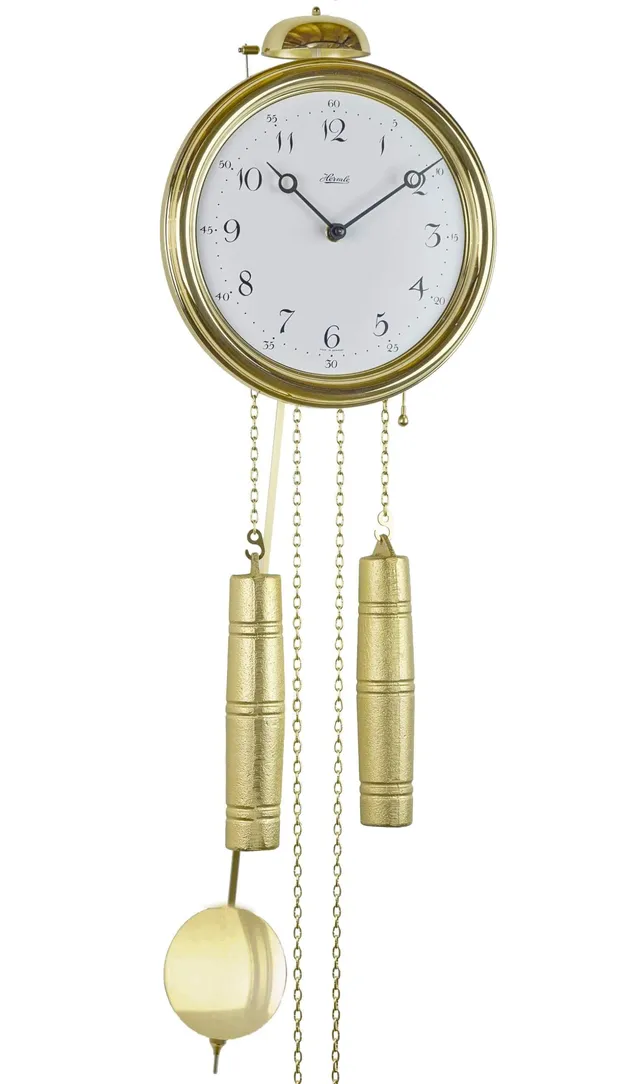hermle-pendelwanduhr-regulator-neasden-ii-gold-wei-68cm-mechanisch image 1