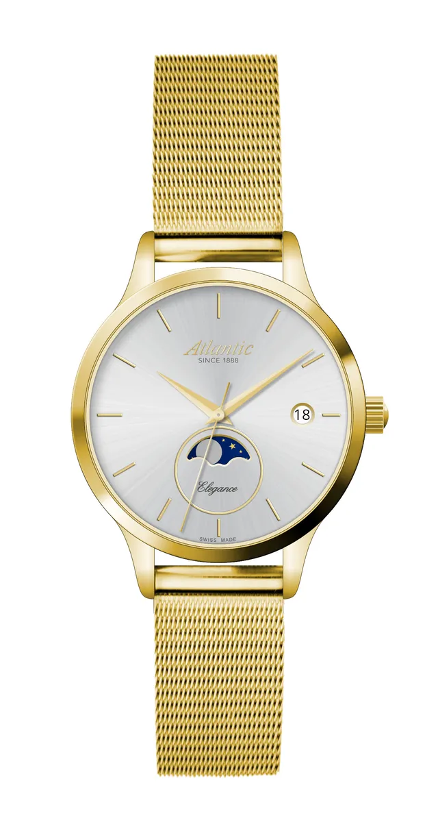 atlantic-watch-elegance-mondphase-herrenuhr-gelbgold-pvd image 1