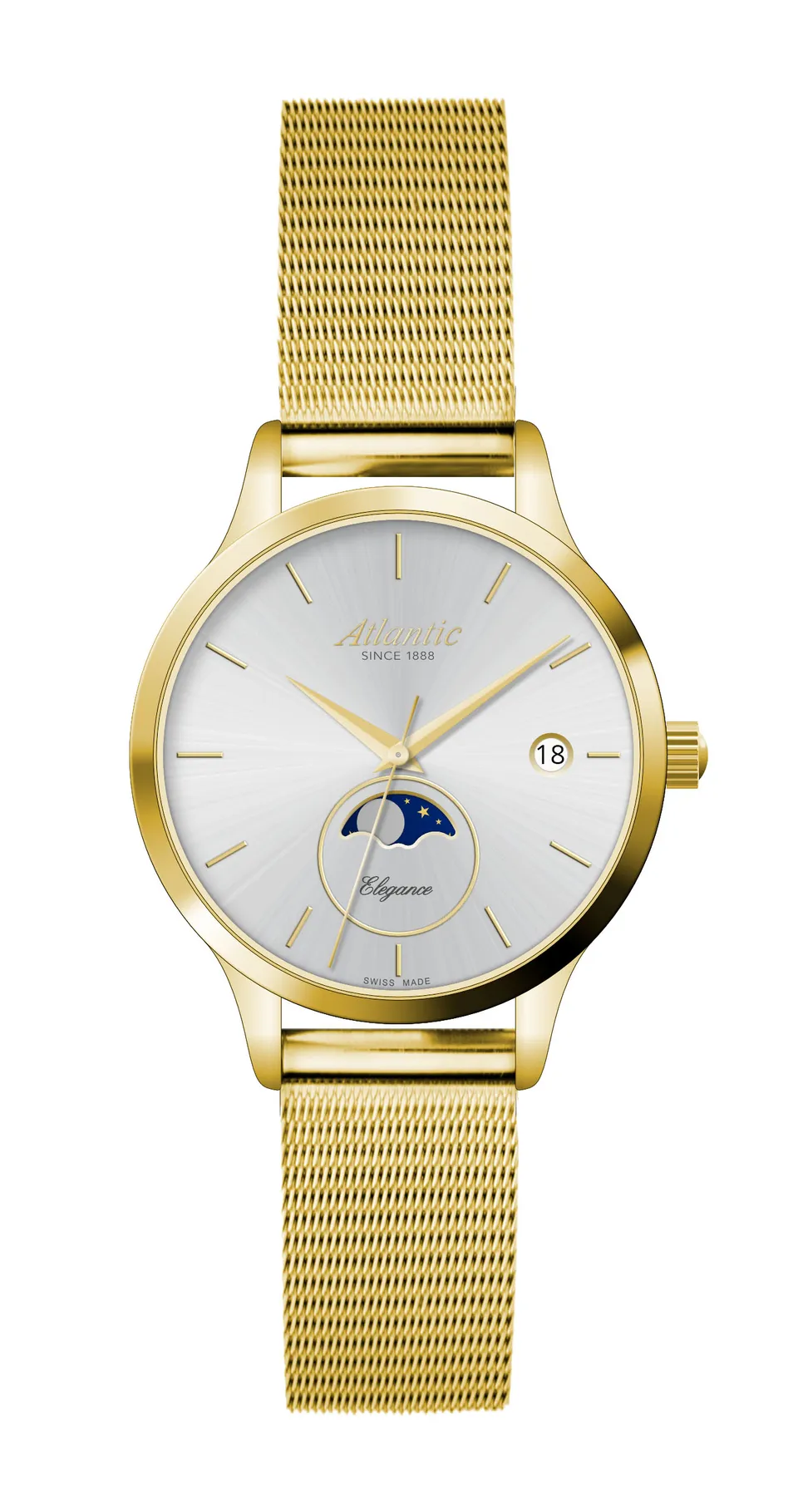 atlantic-watch-elegance-mondphase-herrenuhr-gelbgold-pvd image 1