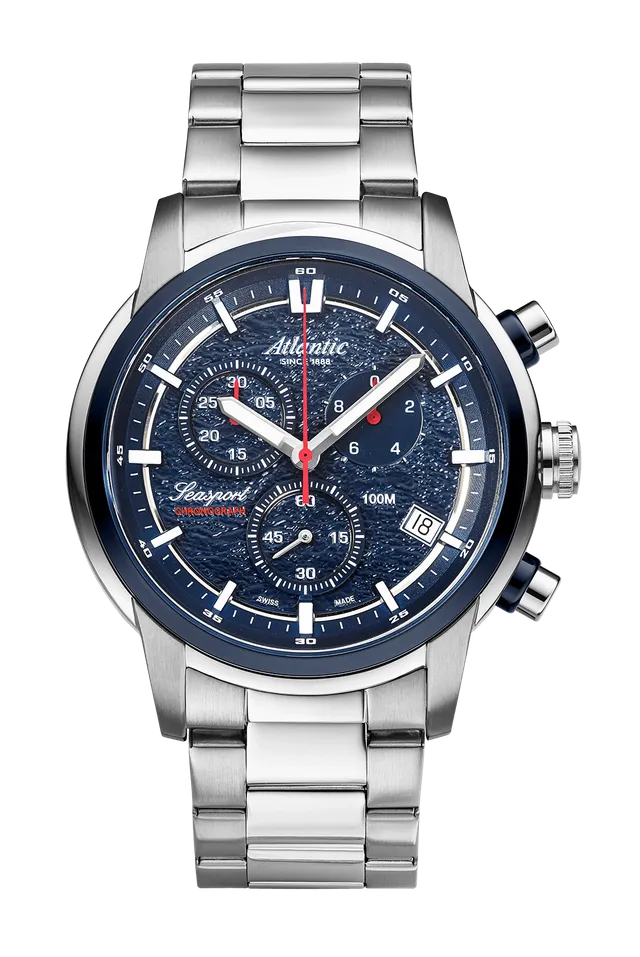 atlantic-watch-seasport-nd-chronograph-herrenuhr-blau-stahl image 1