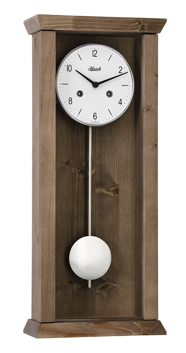 hermle-71002-040141-pendelwanduhr-eiche-braun-mechanische-wanduhr-mit-halbstunde image 1