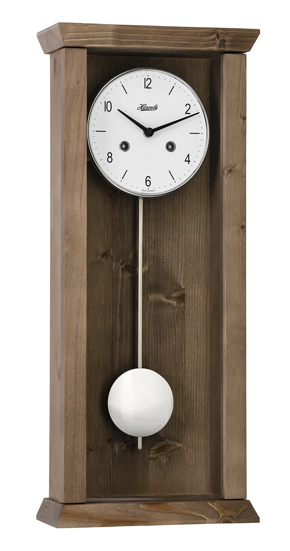 hermle-71002-040141-pendelwanduhr-eiche-braun-mechanische-wanduhr-mit-halbstunde image 1