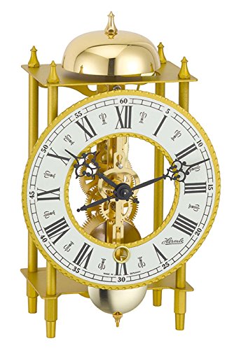 hermle-23004-000711-antike-tischuhr-gold-mit-14-tage-skelettuhrwerk image 8