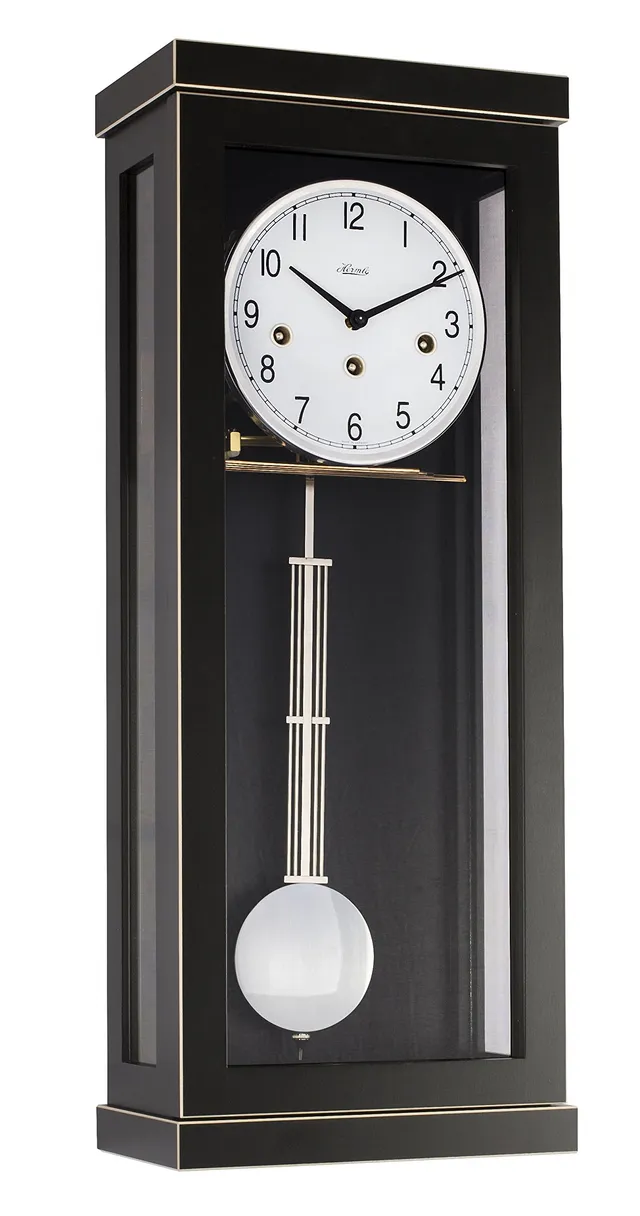 hermle-70989-740141-wanduhr-mechanische-wanduhr-schwarz-mit-14-tage-gangdauer image 1