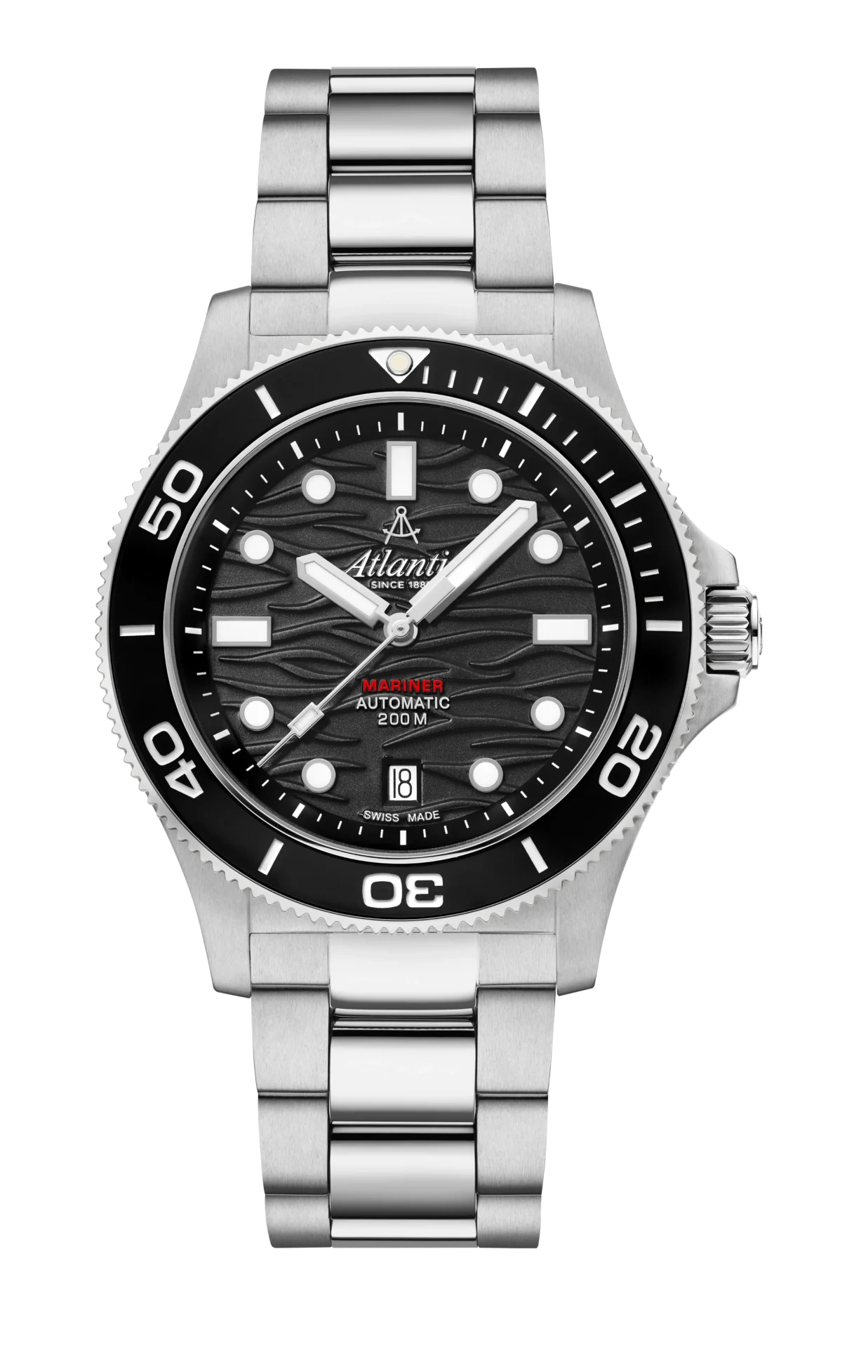 atlantic-watch-mariner-wave-automatic-schwarz-stahl image 1