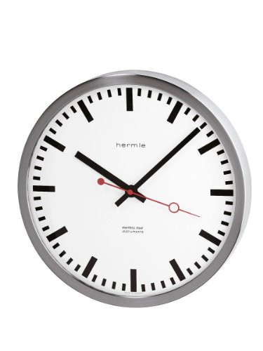 hermle-30471-000870-wanduhr-edelstahl-funk-30-cm image 2