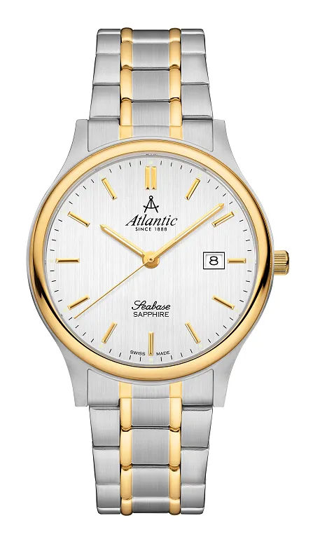 atlantic-watch-seabase-herrenuhr-silber-bicolor image 1