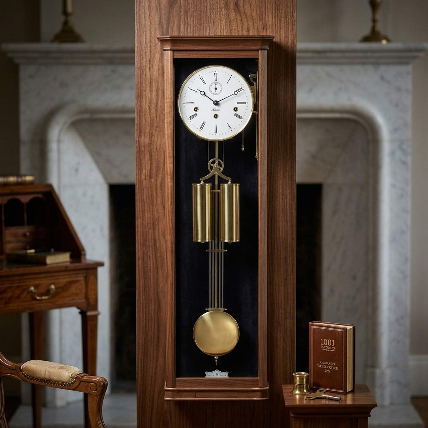 hermle-regulateur-kirschbaum-messing-mechanische-tischuhr-8-tage-mit-westminster image 3