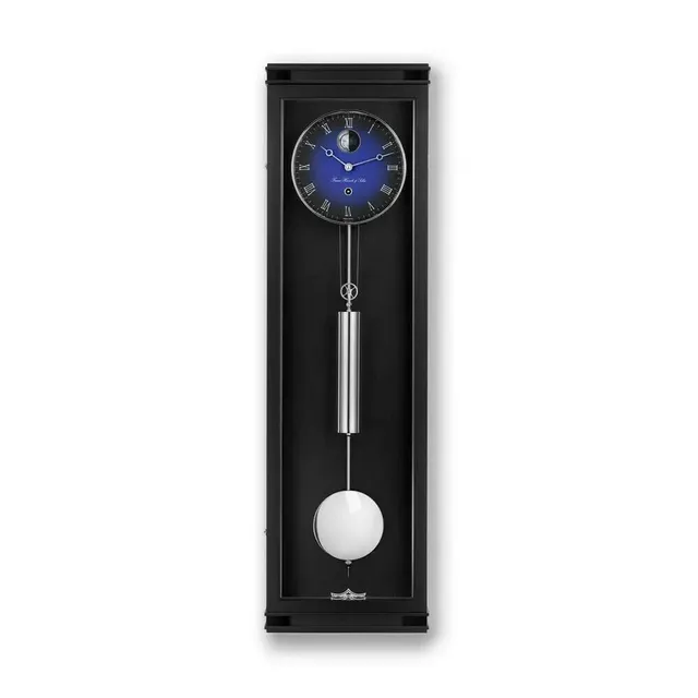 hermle-71013-740761-regulator-pendelwanduhr-monatsl-ufer-mondphase-schwarz-blau- image 1