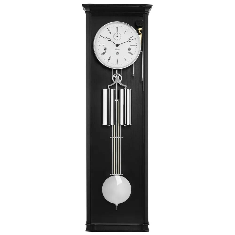 hermle-regulator-mechanisch-8-tage-westminster-schwarz-nickel image 1