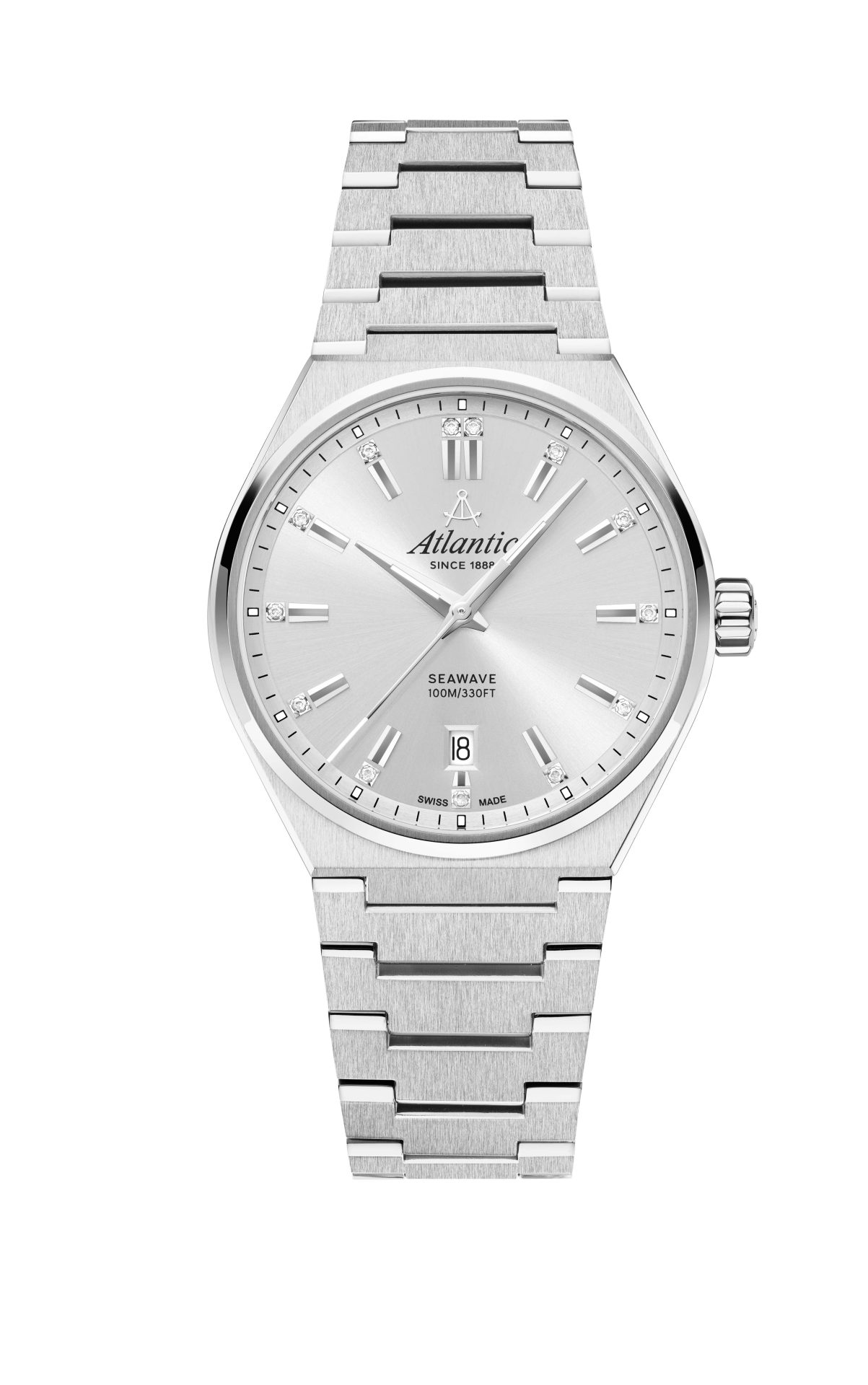atlantic-watch-seawave-35mm-quarzuhr-silbernes-zifferblatt image 1