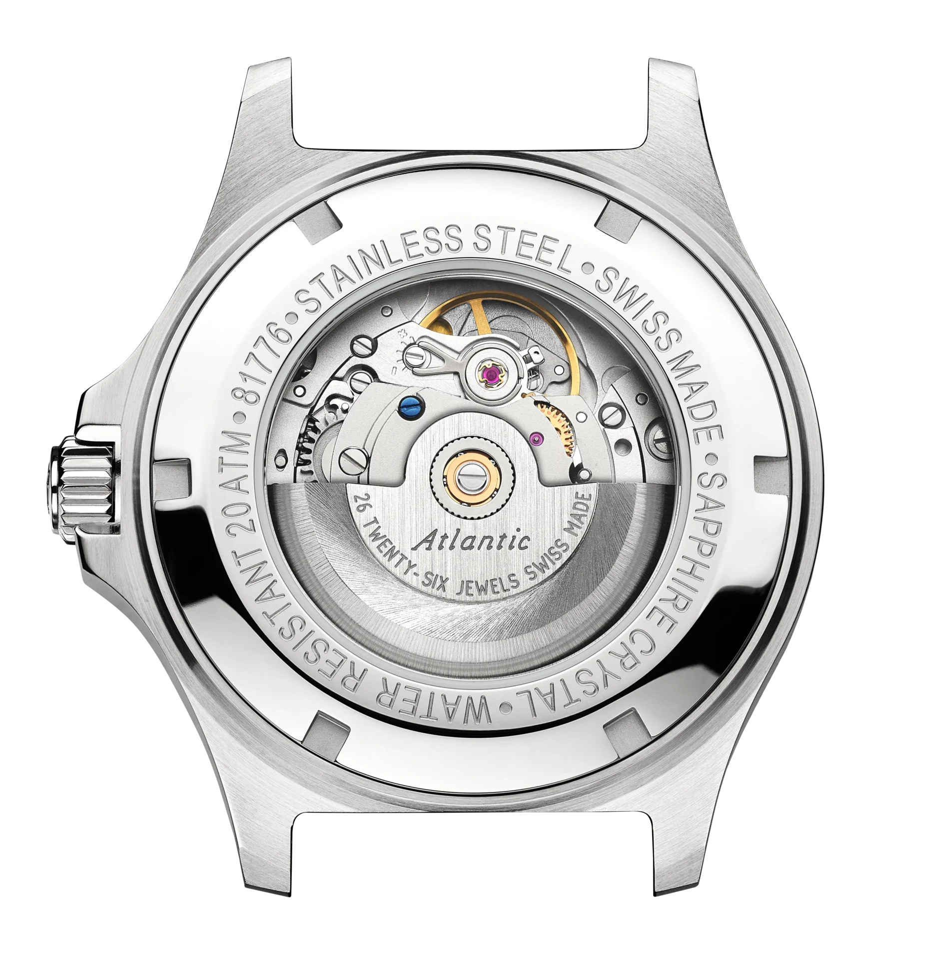 atlantic-mariner-wave-automatik-herrenuhr-schwarz-ros-gold-zifferblatt image 2