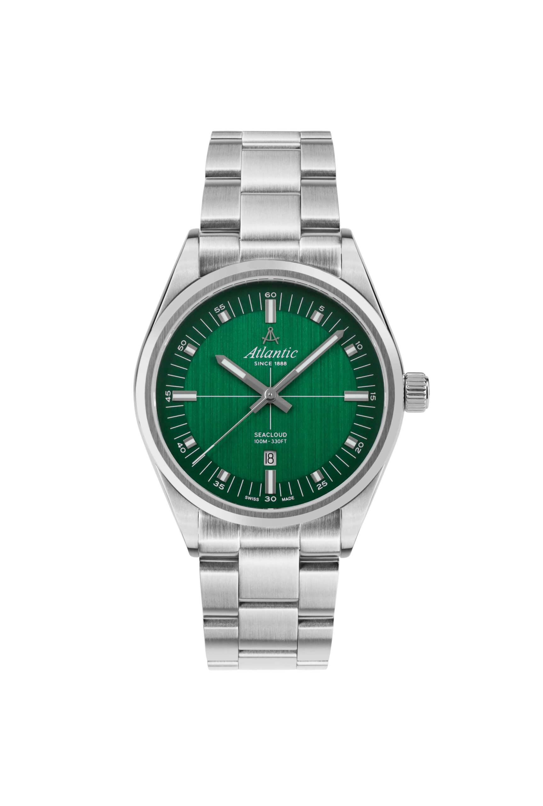 atlantic-watch-seacloud-herrenuhr-gr-n-metallarmband image 1