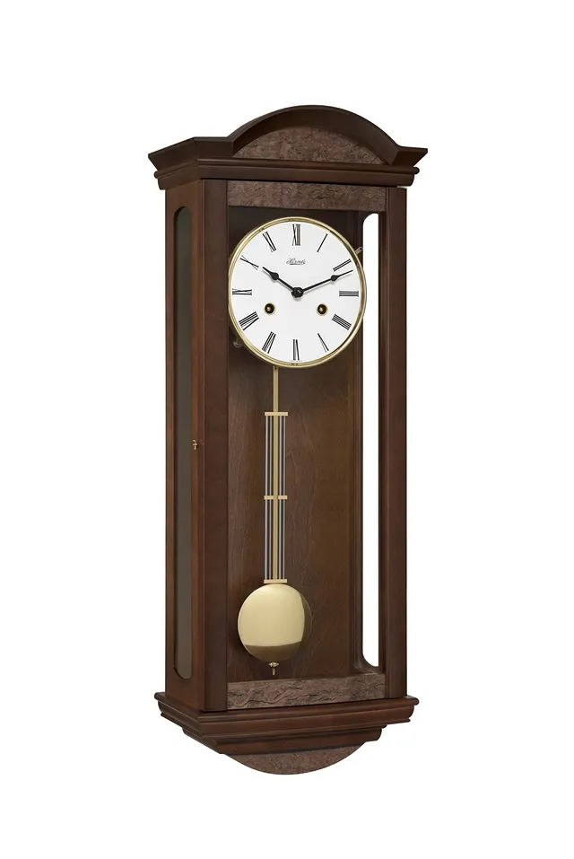 hermle-71001-030141-pendelwanduhr-wurzelholzoptik-66-cm-mit-halbstundenschlag image 1