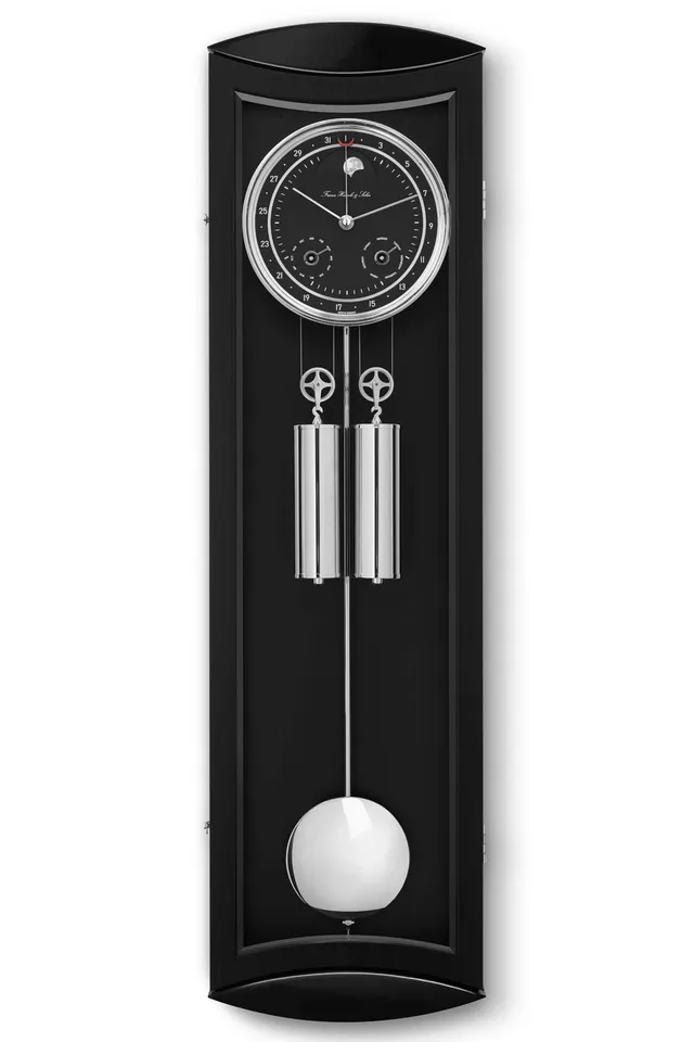 hermle-mornington-ii-pendelwanduhr-regulator-schwarz-8-tage-halb-stundenschlag image 1