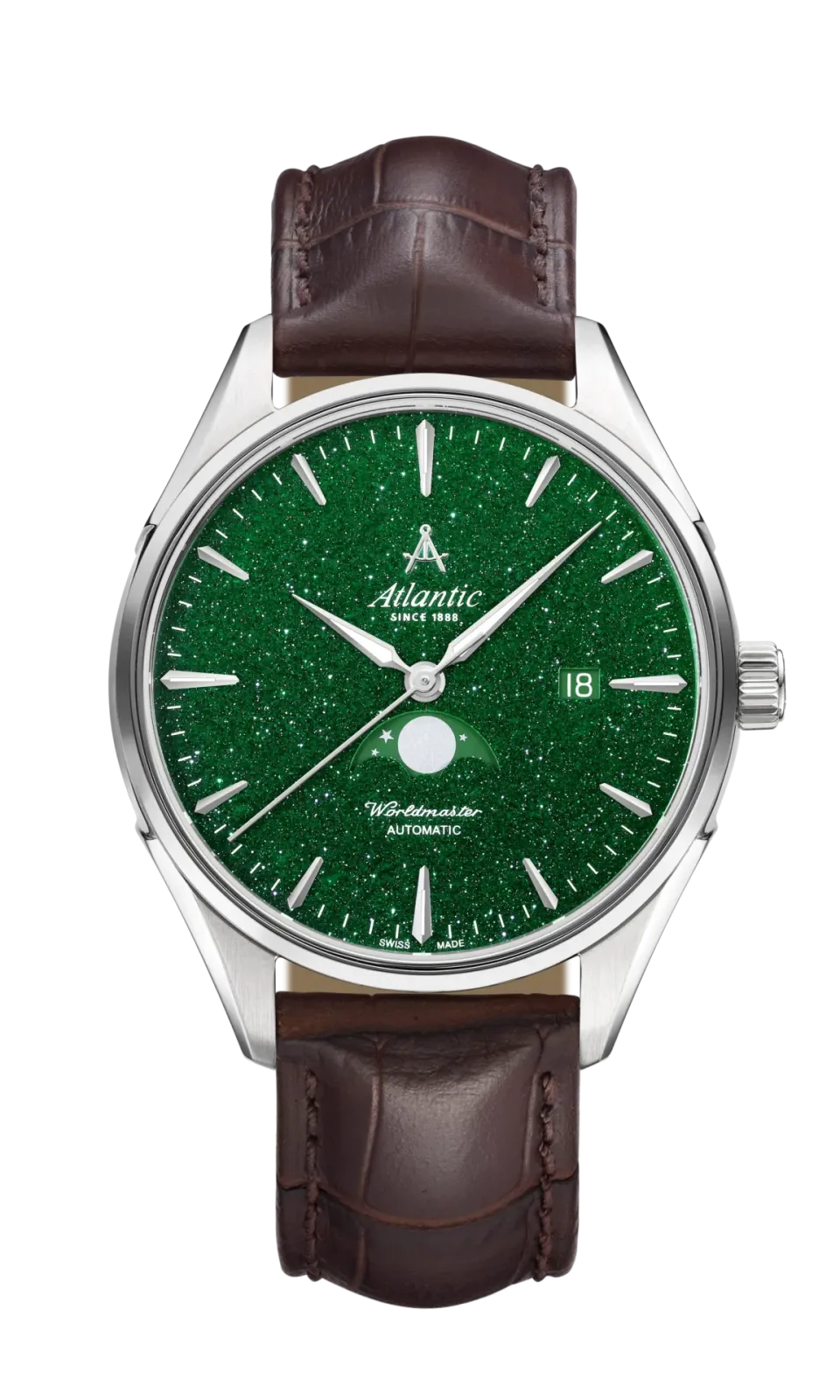 atlantic-watch-worldmaster-mondphase-herrenuhr-gr-n-aventurin-stahl-leder image 1