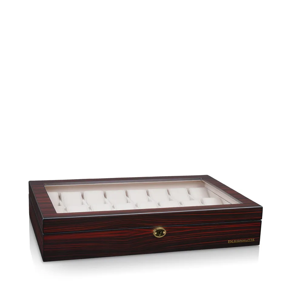 designh-tte-auckland-24-uhrenbox-braun-schwarz-f-r-24-uhren image 1