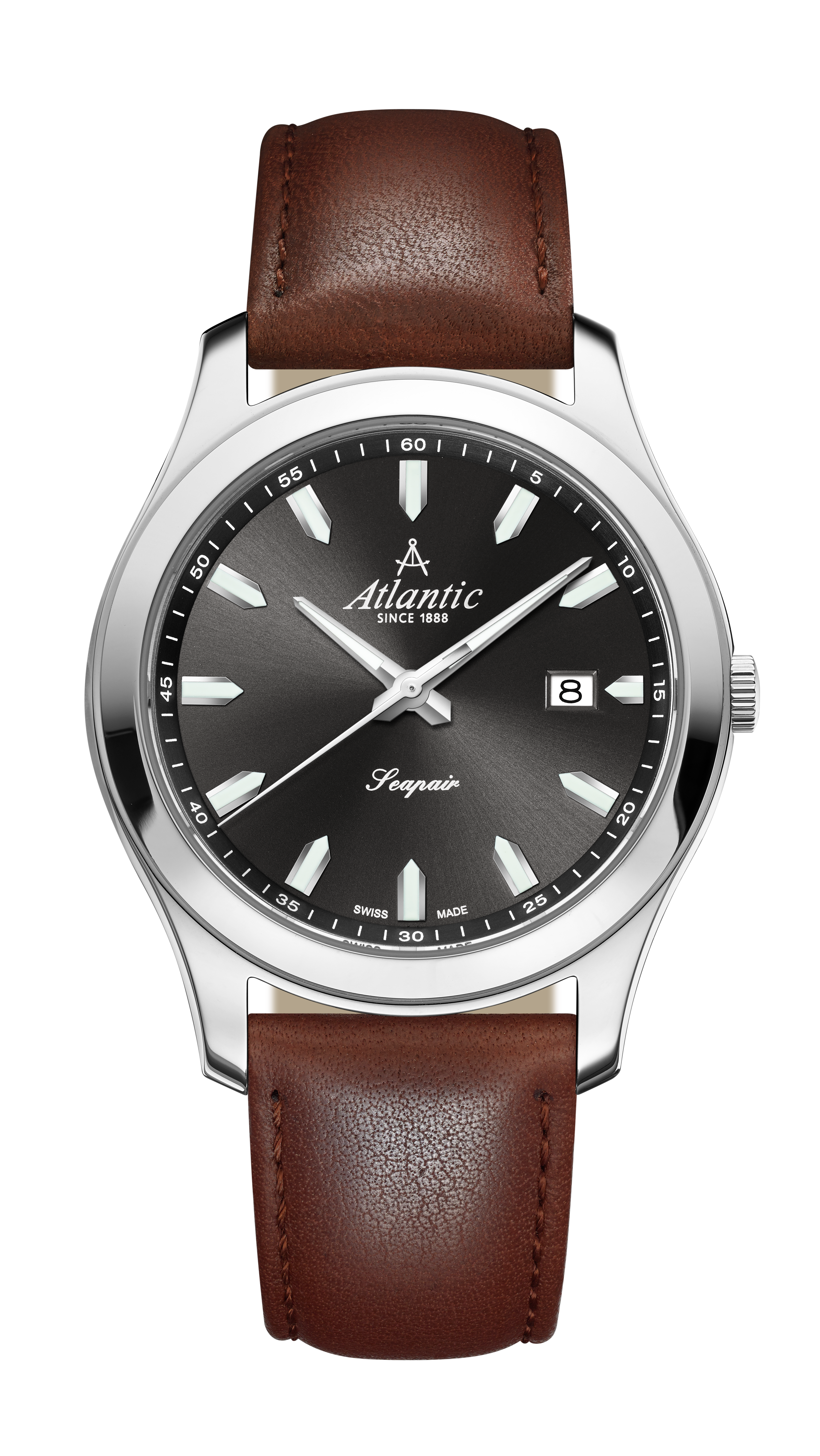 atlantic-watch-seapair-gents-quartz-herrenuhr-midnight-black-stahl-leder image 1