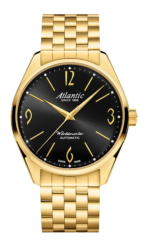atlantic-watch-worldmaster-art-deco-automatic-gelbgold-pvd-schwarz image 1