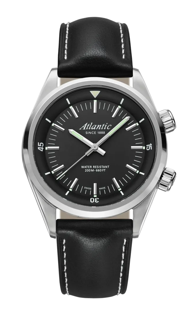 atlantic-watch-seacloud-diver-quarz-schwarz-leder-40-5-mm image 1