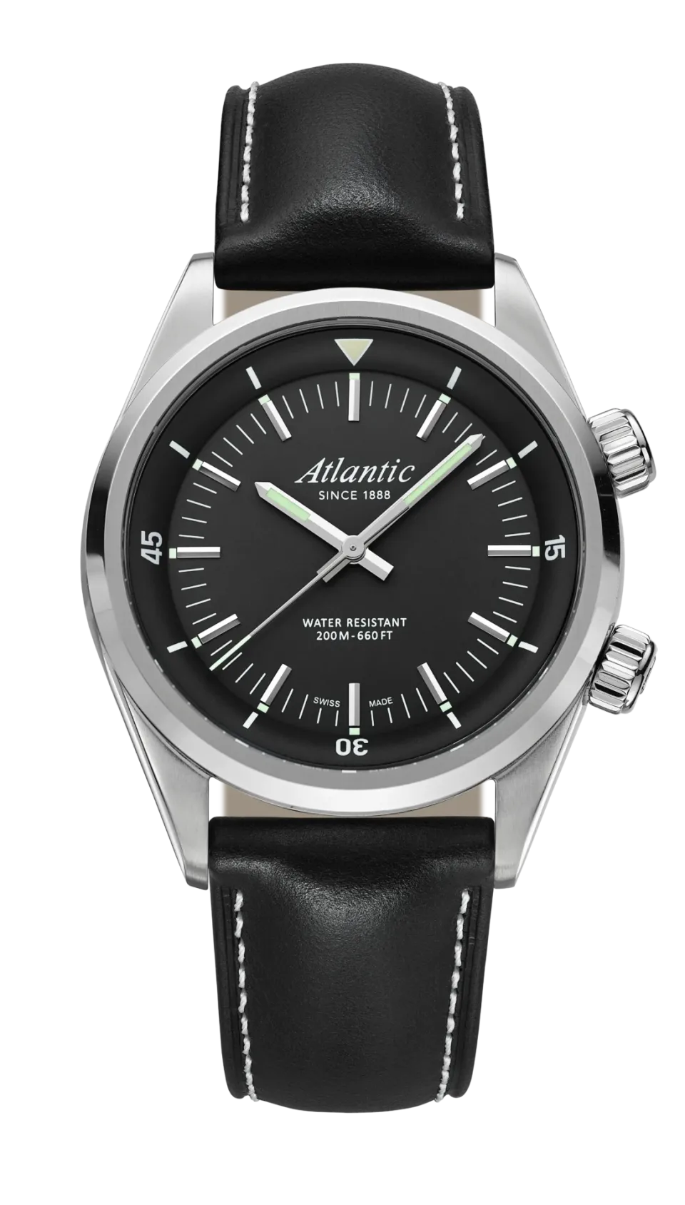 atlantic-watch-seacloud-diver-quarz-schwarz-leder-40-5-mm image 1