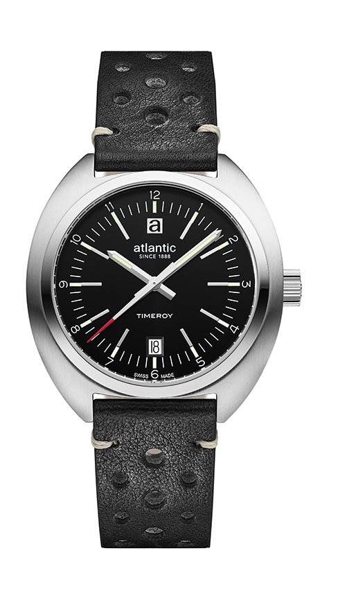 atlantic-watch-timeroy-ne-herrenuhr-schwarz-leder image 1