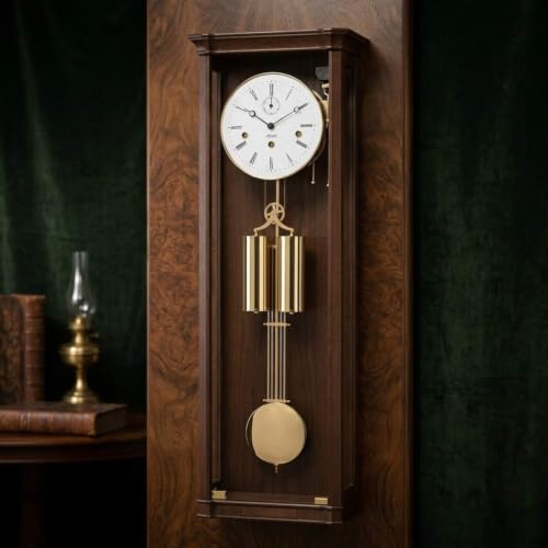 hermle-regulateur-nussbaum-messing-mechanische-tischuhr-8-tage-mit-westminster-s image 6
