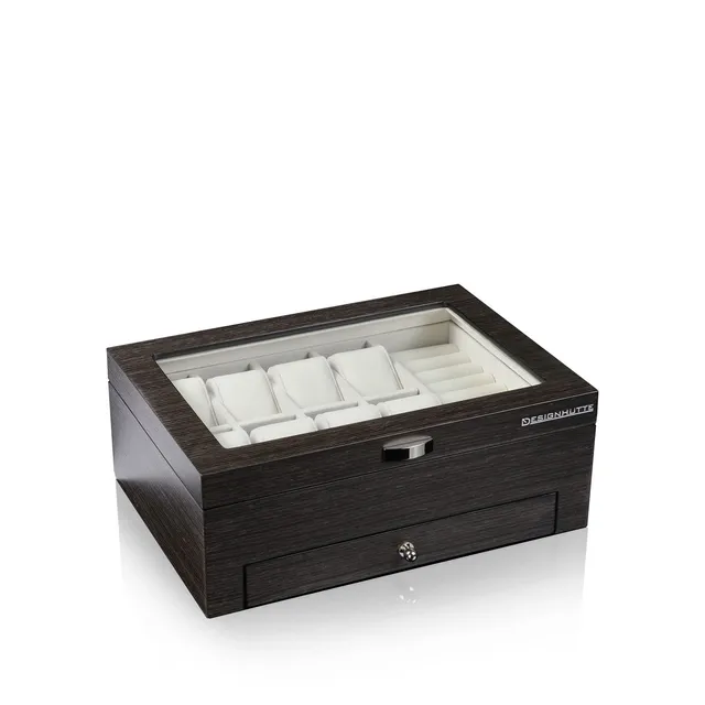 designh-tte-princeton-uhren-schmuckbox-schwarz-f-r-8-uhren image 1
