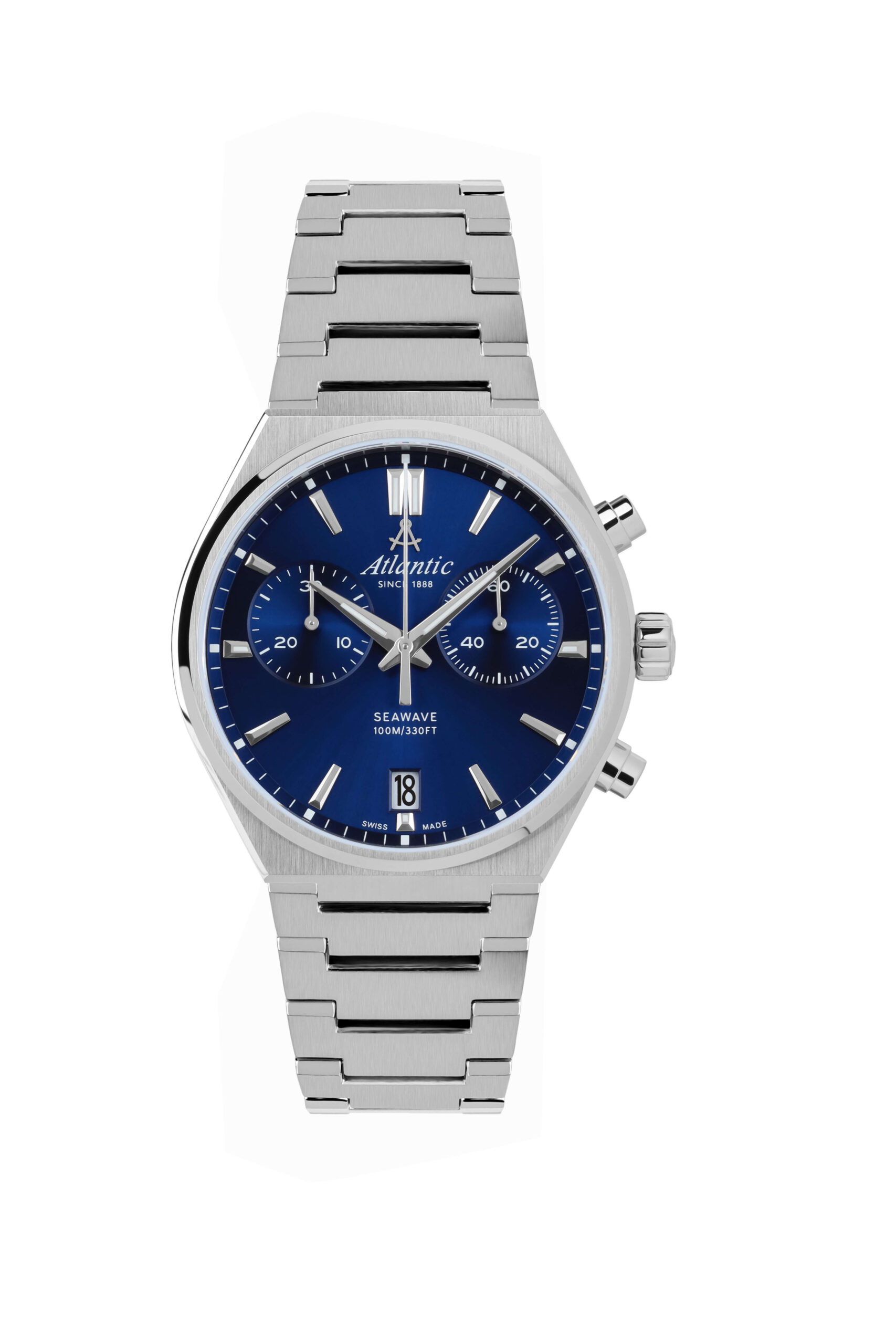 atlantic-watch-seawave-chrono-quarz-blau-metallarmband image 1