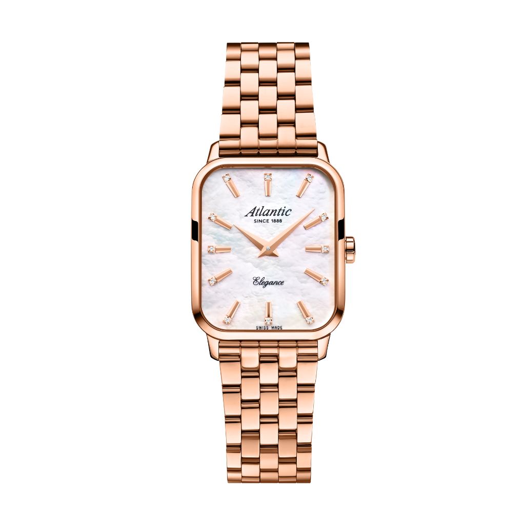 atlantic-watch-elegance-belle-damenuhr-ros-gold-perlmutt-zifferblatt-metallband image 1