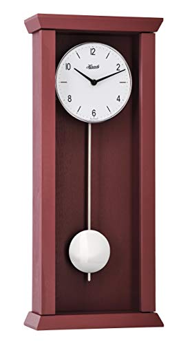 hermle-71002-362200-avantgardistische-pendelwanduhr-quarz-rot-57-cm image 2