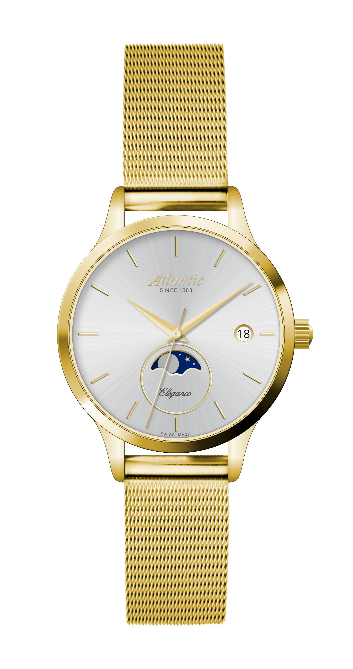 atlantic-watch-elegance-mondphase-herrenuhr-gelbgold-pvd image 1